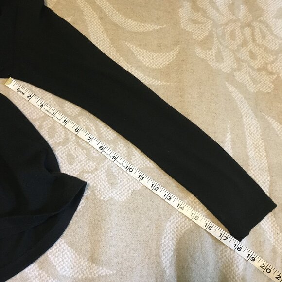 Made in Canada Black Open Waterfall Cardigan With Ruffle Collar Rosette Tank - Picture 16 of 16